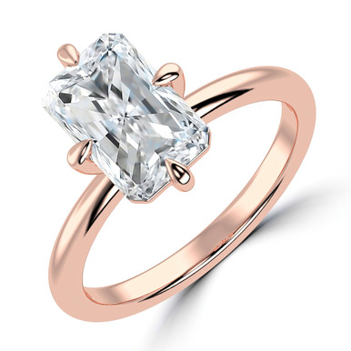 Radiant Diamond Compass Prong Solitaire Engagement Ring in Rose Gold (MVSLG1356-R)