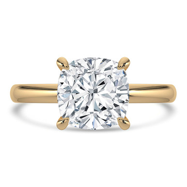 Cushion Diamond Solitaire Engagement Ring in Yellow Gold (MVSLG1334-Y)