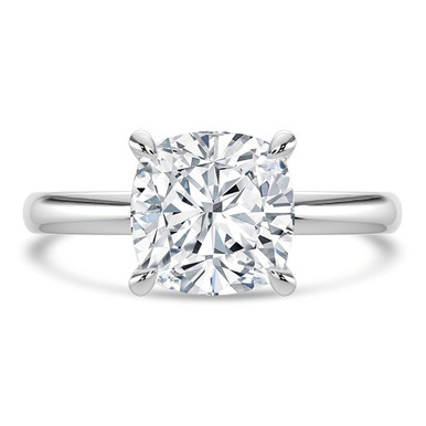 Cushion Diamond Solitaire Engagement Ring in White Gold (MVSLG1334-W)