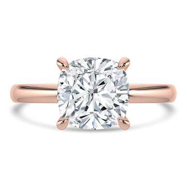 Cushion Diamond Solitaire Engagement Ring in Rose Gold (MVSLG1334-R)
