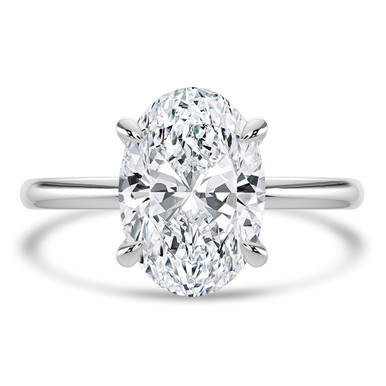Oval Diamond Solitaire Engagement Ring in White Gold (MVSLG1331-W)