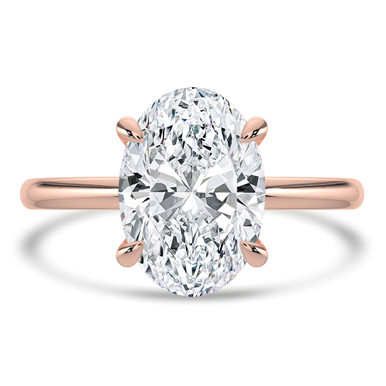 Oval Diamond Solitaire Engagement Ring in Rose Gold (MVSLG1331-R)