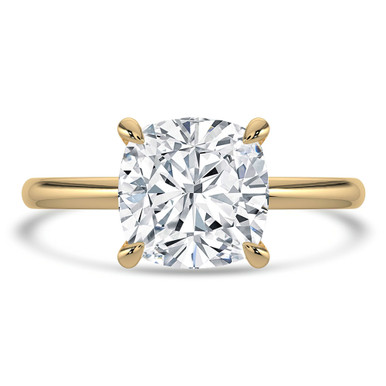 Cushion Diamond Solitaire Engagement Ring in Yellow Gold (MVSLG1330-Y)