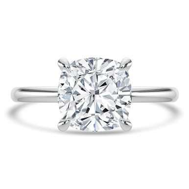 Cushion Diamond Solitaire Engagement Ring in White Gold (MVSLG1330-W)