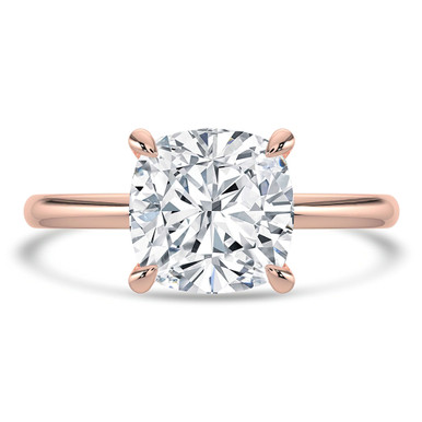 Cushion Diamond Solitaire Engagement Ring in Rose Gold (MVSLG1330-R)