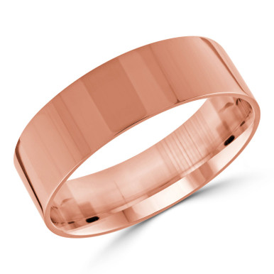 7 MM Classic Womens Wedding Band in Rose Gold (MDVBC0003-7MM-R)