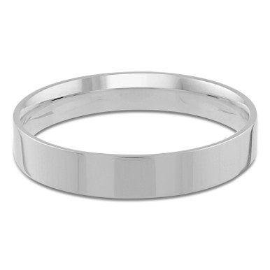 4 MM Classic Mens Wedding Band in White Gold (MDVBC0004-4MM-W)