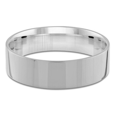 6 MM Classic Mens Wedding Band in White Gold (MDVBC0004-6MM-W)