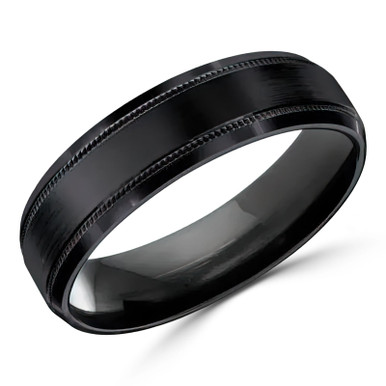 6 MM Alternative Mens Wedding Band in Black Cobalt (MDVBA0009)