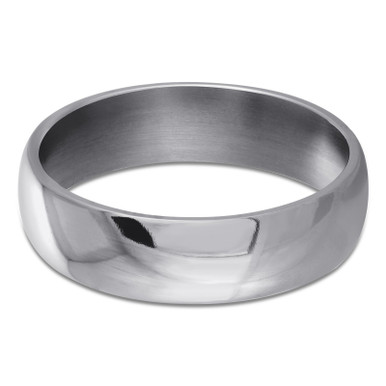 6.5 MM Alternative Mens Wedding Band in Grey Tantalum (MDVBA0018)
