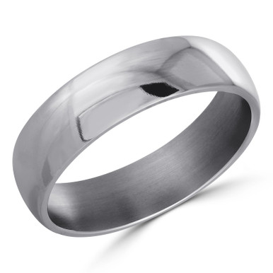 6.5 MM Alternative Mens Wedding Band in Grey Tantalum (MDVBA0018)