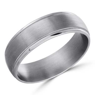 6 MM Alternative Mens Wedding Band in Grey Tantalum (MDVBA0019)