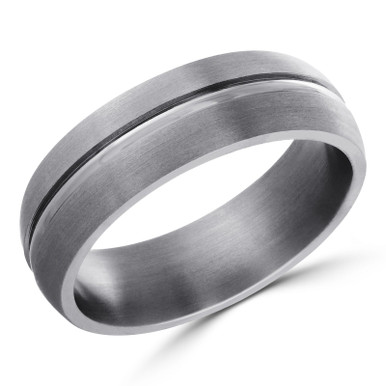7 MM Alternative Mens Wedding Band in Grey Tantalum (MDVBA0022)