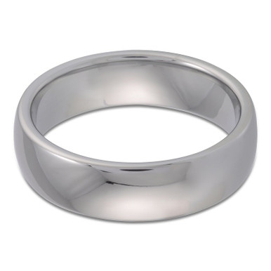6 MM Alternative Mens Wedding Band in White Tungsten (MDVBA0049)