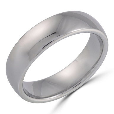 6 MM Alternative Mens Wedding Band in White Tungsten (MDVBA0049)