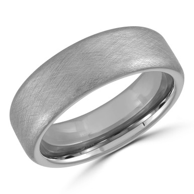 7 MM Alternative Mens Wedding Band in White Tungsten (MDVBA0052)