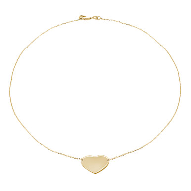 Heart Necklace in Yellow Gold (18" Chain) (MDR210180)
