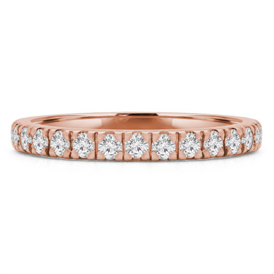 Round Diamond Semi-Eternity Wedding Band Ring in Rose Gold (MVSXB0004-R)