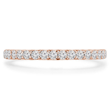 Round Diamond Semi-Eternity Wedding Band Ring in Rose Gold (MVSXB0048-R)