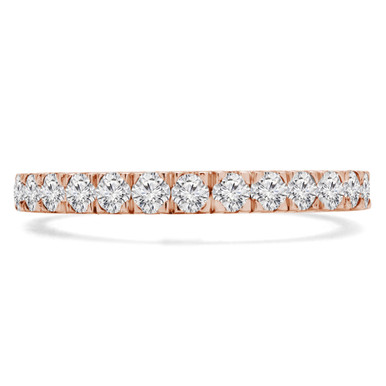 Round Diamond Semi-Eternity Wedding Band Ring in Rose Gold (MVSXB0050-R)