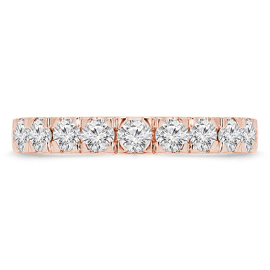 Round Diamond Semi-Eternity Wedding Band Ring in Rose Gold (MVSXB0051-R)