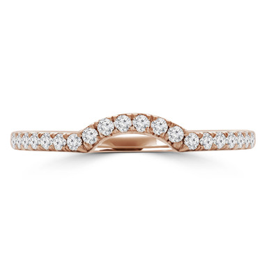 Round Diamond Semi-Eternity Wedding Band Ring in Rose Gold (MVSXB0055-R)