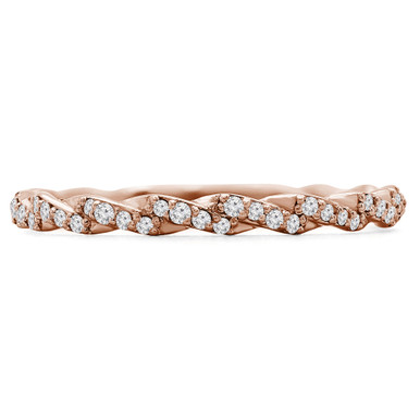Round Diamond Semi-Eternity Wedding Band Ring in Rose Gold (MVSXB0064-R)