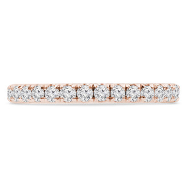 Round Diamond 3/4 Way Semi-Eternity Wedding Band Ring in Rose Gold (MVSXB0071-R)