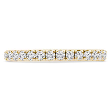 Round Diamond 3/4 Way Semi-Eternity Wedding Band Ring in Yellow Gold (MVSXB0071-Y)