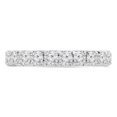 Round Diamond 3/4 Way Semi-Eternity Wedding Band Ring in White Gold (MVSXB0072-W)