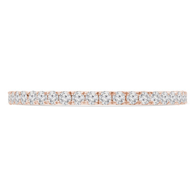 Round Diamond 3/4 Way Semi-Eternity Wedding Band Ring in Rose Gold (MVSXB0073-R)