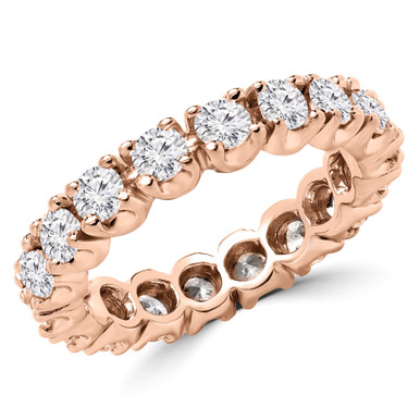 Full Eternity Round Diamond Anniversary Wedding Band Ring in Rose Gold (MVSAR0001-R)