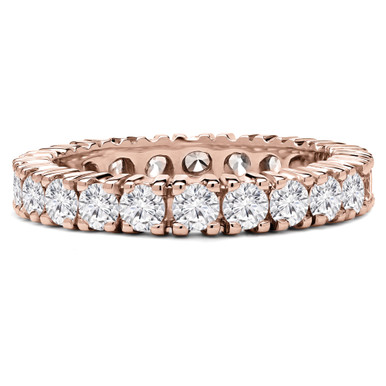 Full Eternity Round Diamond Anniversary Wedding Band Ring in Rose Gold (MVSAR0004-R)