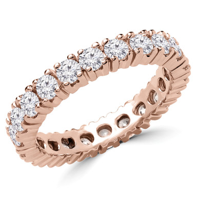 Full Eternity Round Diamond Anniversary Wedding Band Ring in Rose Gold (MVSAR0004-R)