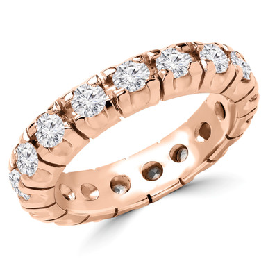 Full Eternity Round Diamond Anniversary Wedding Band Ring in Rose Gold (MVSAR0005-R)