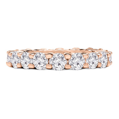 Full Eternity Round Diamond Anniversary Wedding Band Ring in Rose Gold (MVSAR0008-R)