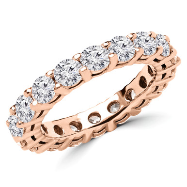 Full Eternity Round Diamond Anniversary Wedding Band Ring in Rose Gold (MVSAR0008-R)