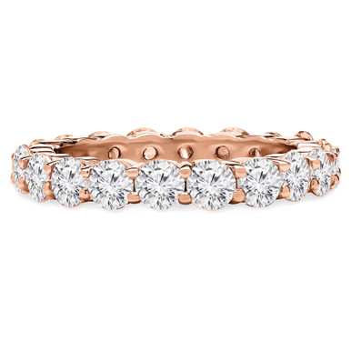 Full Eternity Round Diamond Anniversary Wedding Band Ring in Rose Gold (MVSAR0009-R)