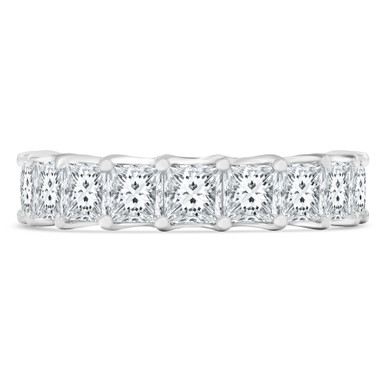 Lab Created Full Eternity Princess Diamond Anniversary Wedding Band Ring in White Gold (MVSAR0012-W)