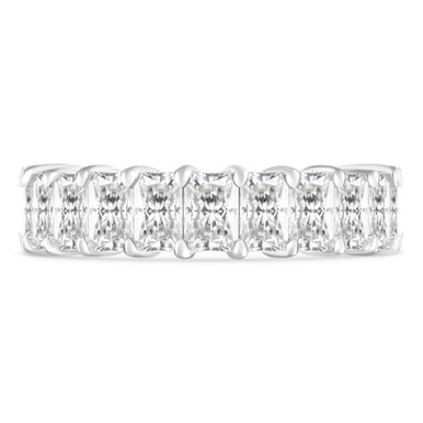 Lab Created Full Eternity Radiant Diamond Anniversary Wedding Band Ring in White Gold (MVSAR0020-W)
