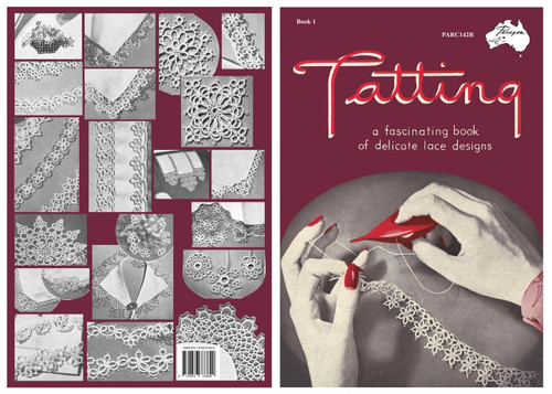 Cover image of Paragon heritage tatting book PARC142R, Tatting Book 1 Fascinating delicate lace designs, edited by Vicki Moodie.