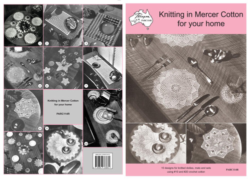 Cover image of Paragon heritage knitting book PARC114R Knitting in Mercer Cotton for your Home.