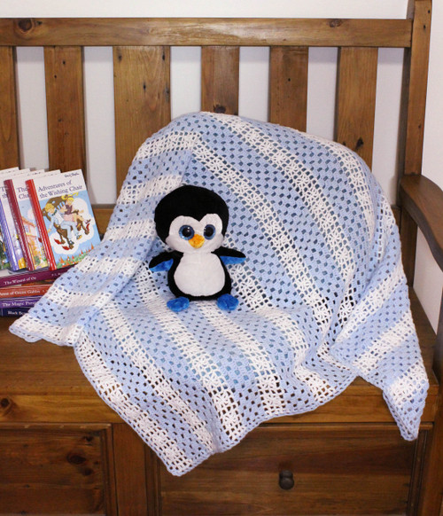Image of finished shawl from Craft Moods book BK35 Pattern 2 Stars and Filet in the Square