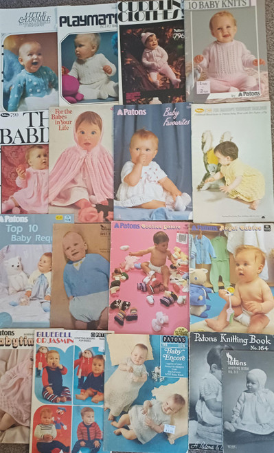 SHBKSET15 Bundle of second hand Patons Baby knitting books