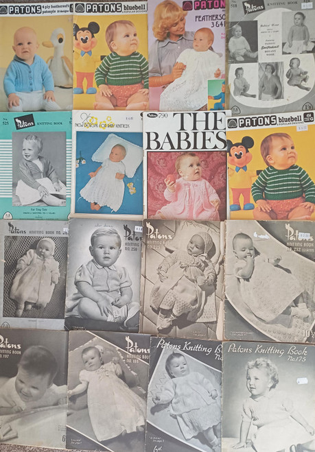 SHBKSET17 Bundle of second hand Patons baby knitting books