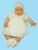 Image of finished dress, bonnet and bootees from Paragon book PARK200, Pattern 1 Pretty Baby Layette.