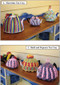Project Images of Australian Craft Moods book BK32 Showtime Tea Cosies by Vicki Moodie.