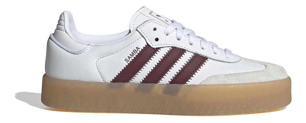Adidas SAMBAE W Womens Fashion Sneakers Color: Cloud White - Shadow Red -  Off White MPN: JP5610