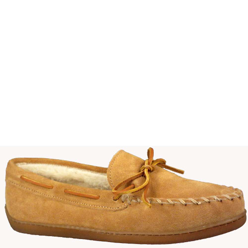 Minnetonka PILE LINED HARDSOLE Mens Category: Slippers Color: Tan ItemNumber: M3901