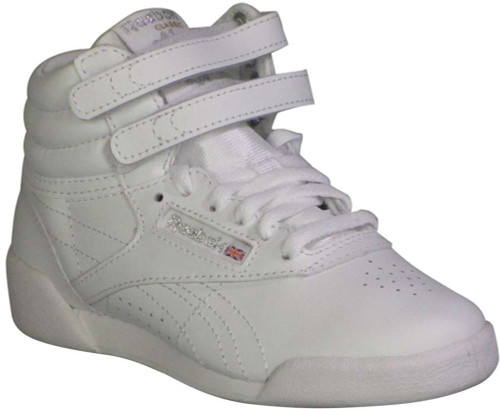 Reebok Freestyle Hi Girls Category: Fashion Sneakers Color: White - Silver ItemNumber: GCN0277